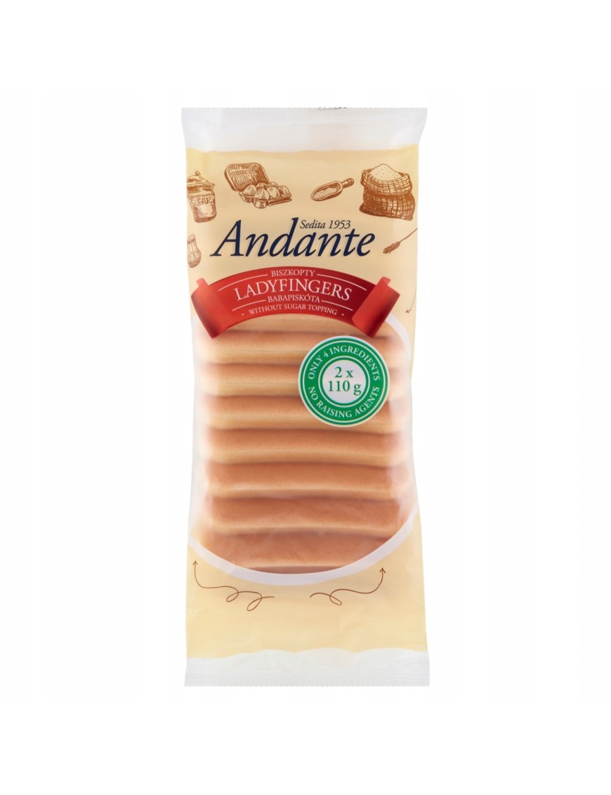 Andante Biszkopty Ladyfingers 220 g (2 x 110 g)