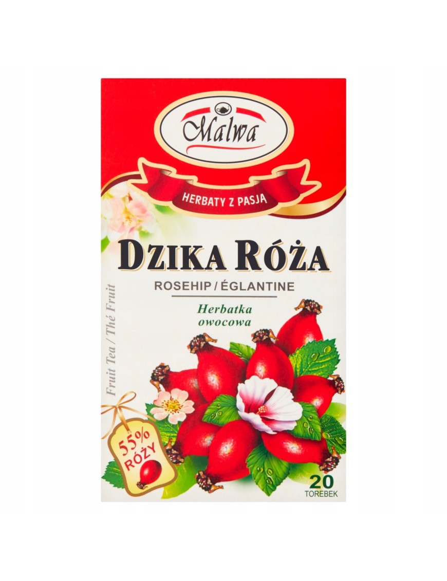 Malwa Herbatka owocowa dzika róża 40 g (20 x 2 g)