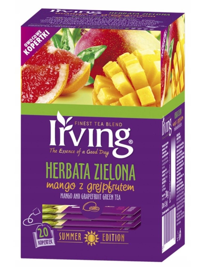 Irving Herbata zielona mango z grejpfrutem 30 g