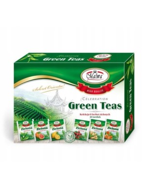 Malwa Green Teas Kolekcja 6 herbat zielonych 60 g