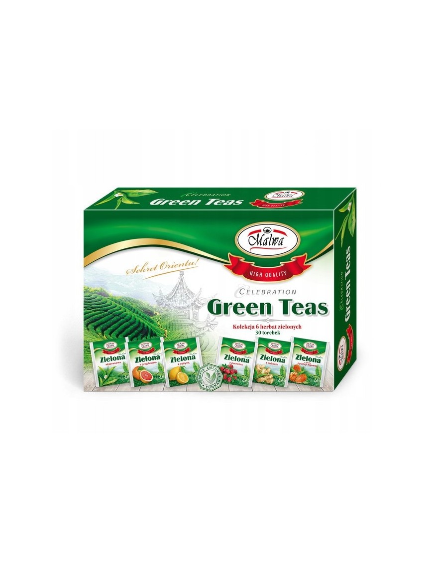 Malwa Green Teas Kolekcja 6 herbat zielonych 60 g