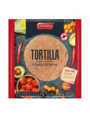 Sandra Tortilla pszenna o smaku pomidorowym 240 g