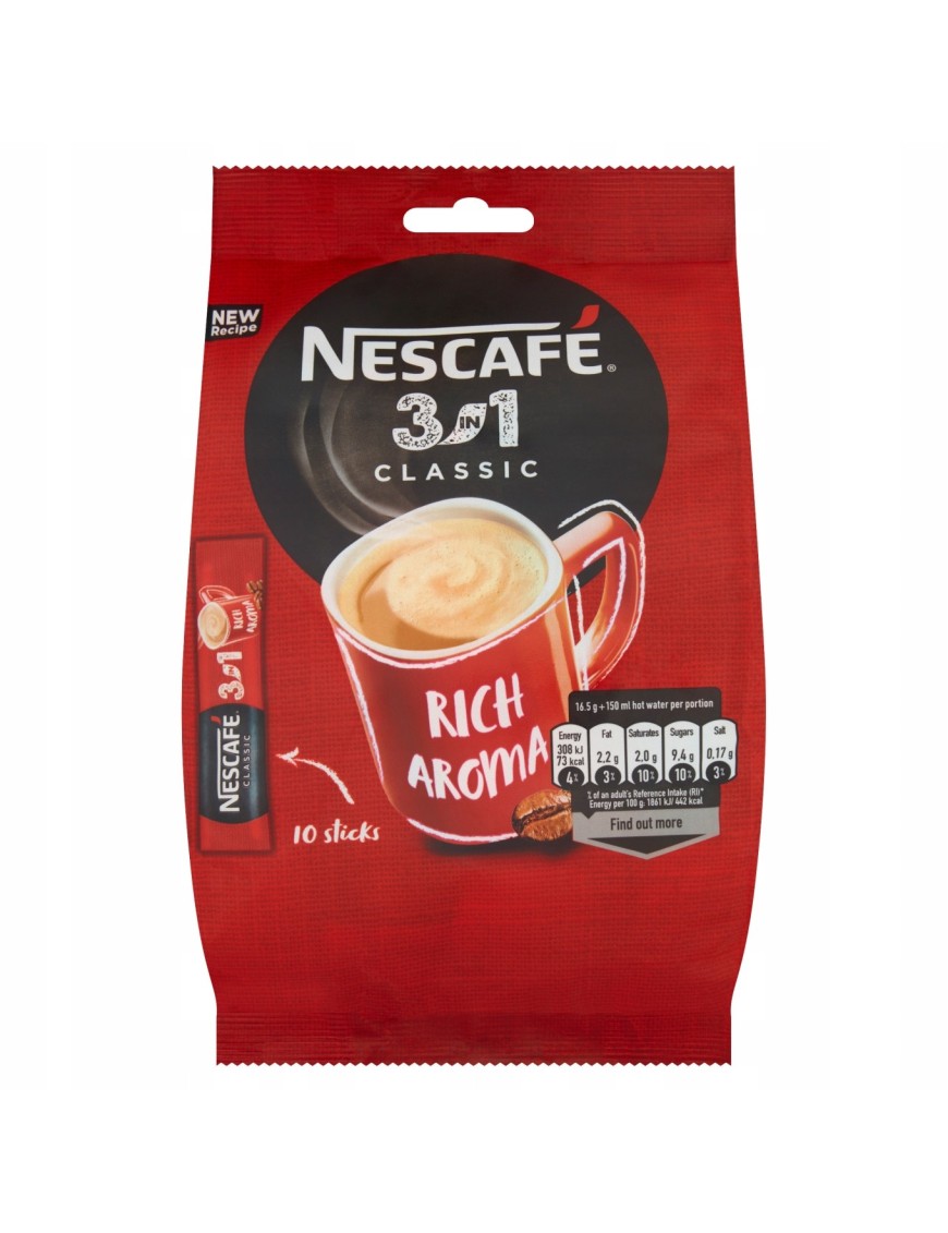 Nescafé 3in1 Classic napój kawowy 165 g 10 x165g