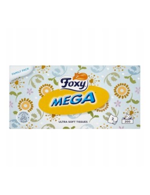 Foxy Mega Ultra miękkie chusteczki 2 warstwy 200sz