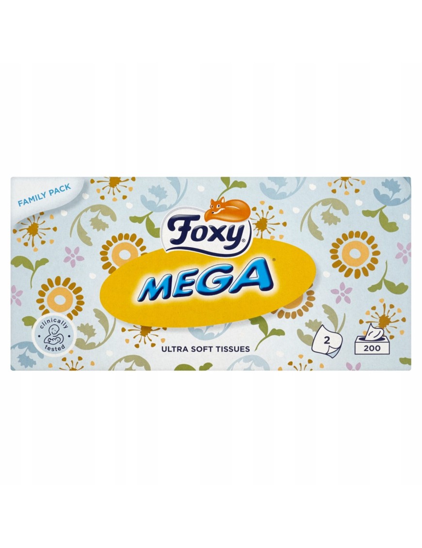 Foxy Mega Ultra miękkie chusteczki 2 warstwy 200sz