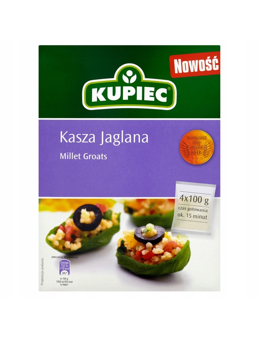 Kupiec Kasza jaglana 400 g (4 torebki)