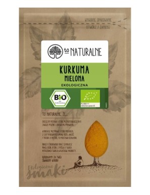 TO NATURALNE EKOLOGICZNA KURKUMA MIELONA 25G