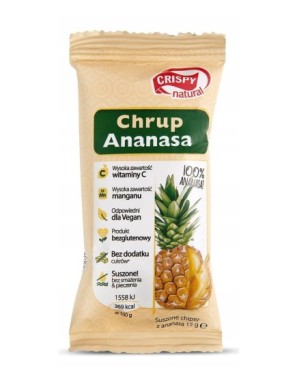 Crispy Natural Suszone chipsy z ananasa 15 g