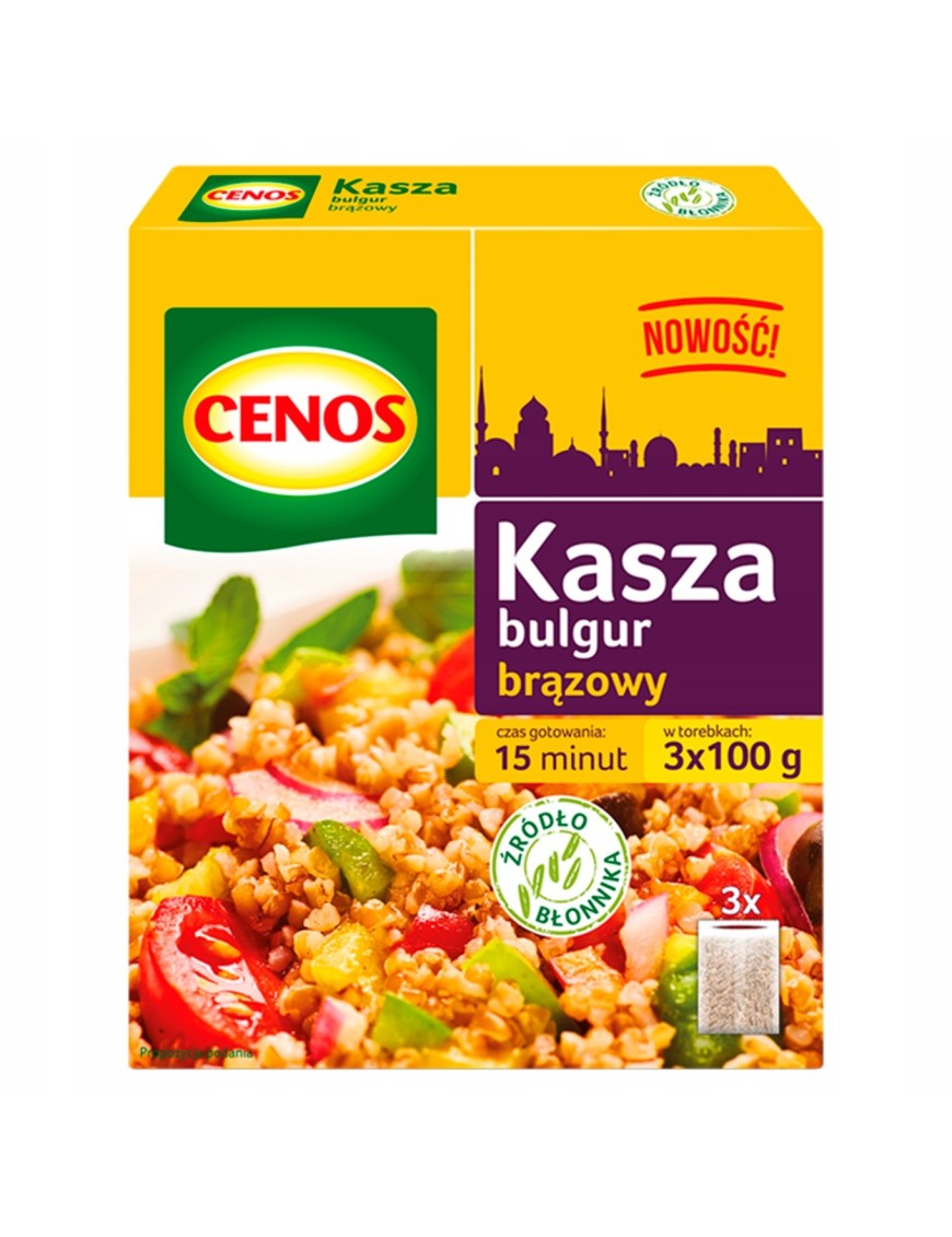 Cenos Kasza bulgur brązowy 300 g (3 x 100 g)