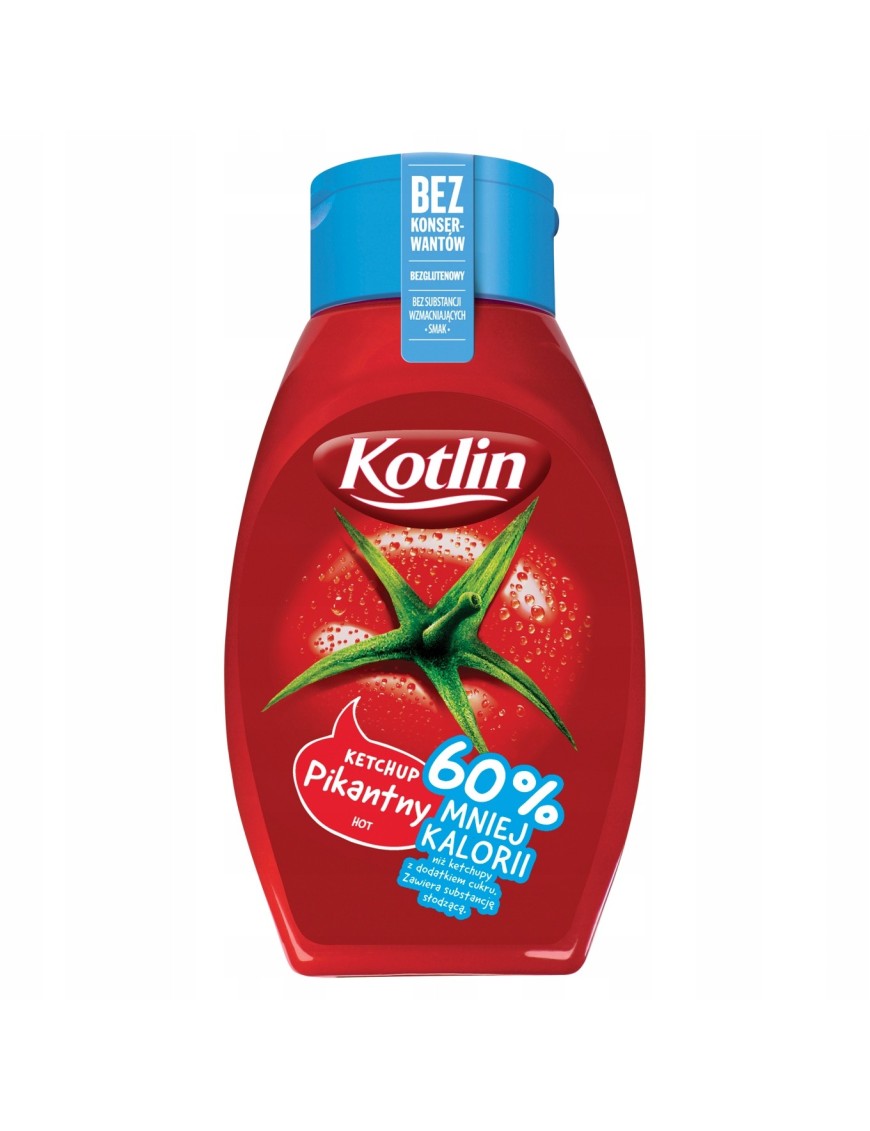 Kotlin Ketchup pikantny 60% mniej kalorii 450 g