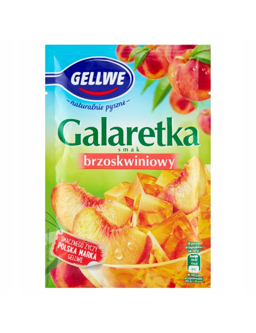 Gellwe Galaretka smak brzoskwiniowy 72 g