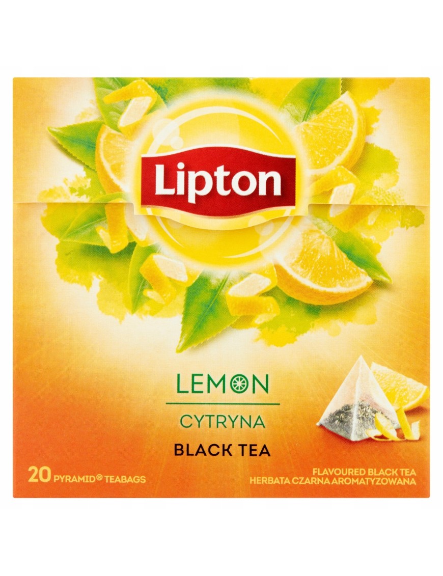 Lipton Herbata czarna cytryna 34g 20T