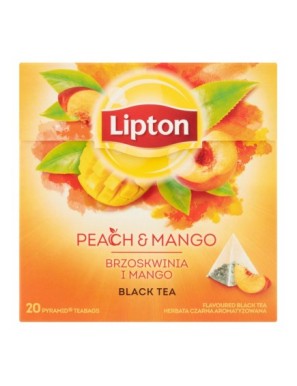 Lipton Herbata czarna brzoskwinia i mango 36g 20T