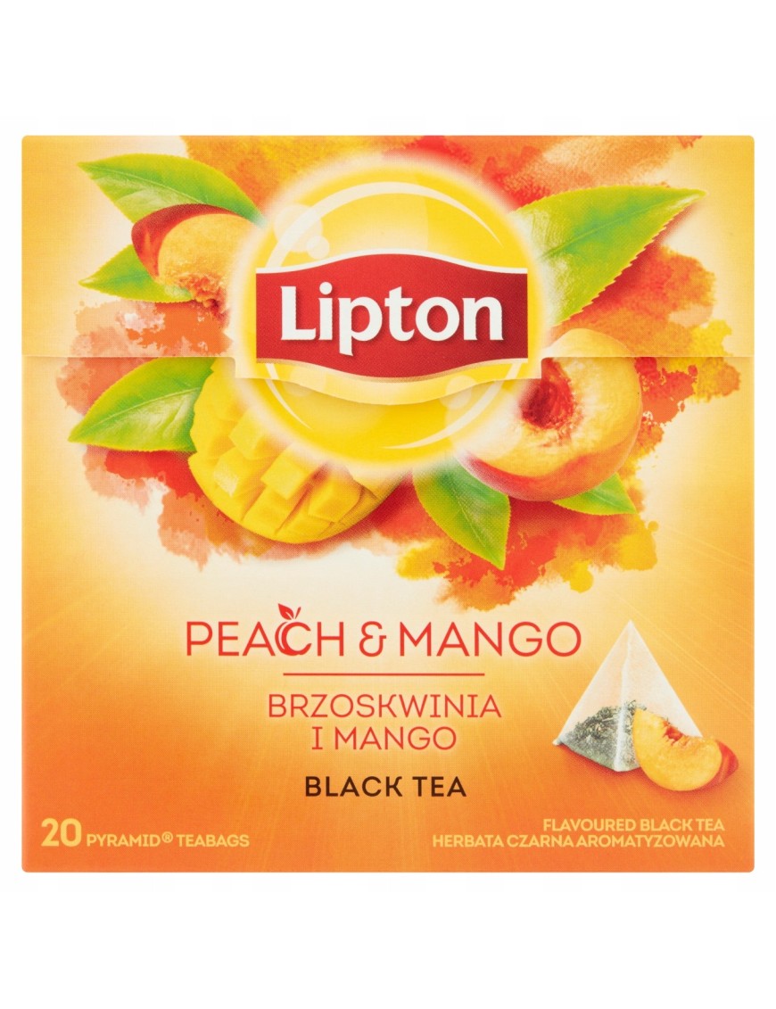 Lipton Herbata czarna brzoskwinia i mango 36g 20T