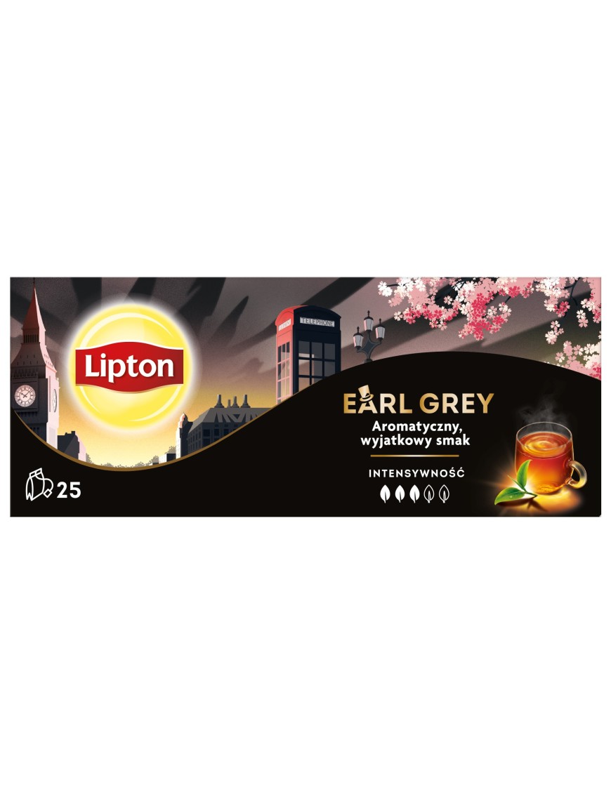 Lipton Earl Grey Classic Herbata czarna 375 g 25T