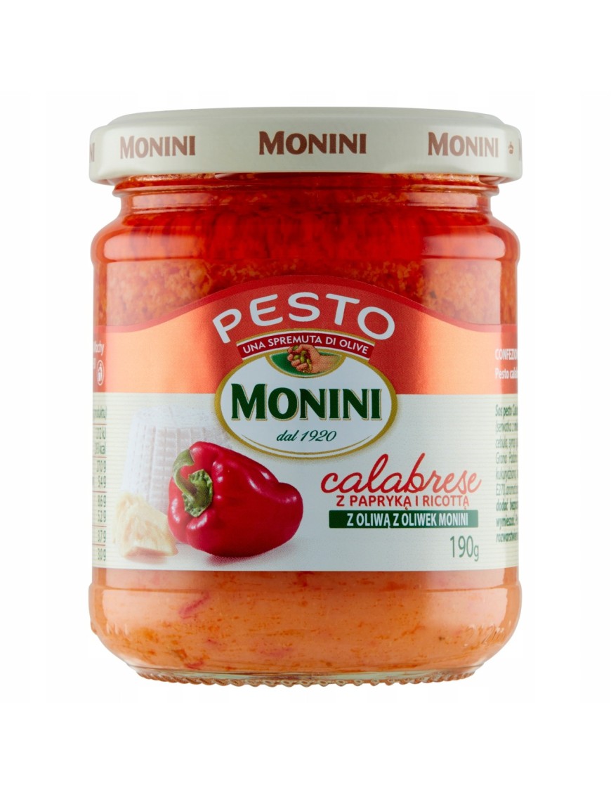 Monini Sos pesto Calabrese z papryką i ricottą