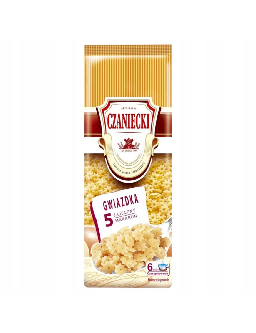 Czaniecki Makaron 5 jajeczny gwiazdka 250 g