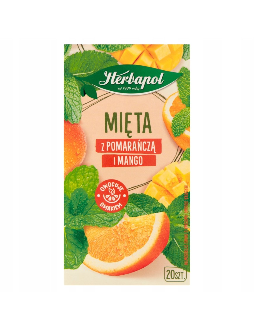 Herbapol Herbatka mięta z pomarańczą i mango 30 g