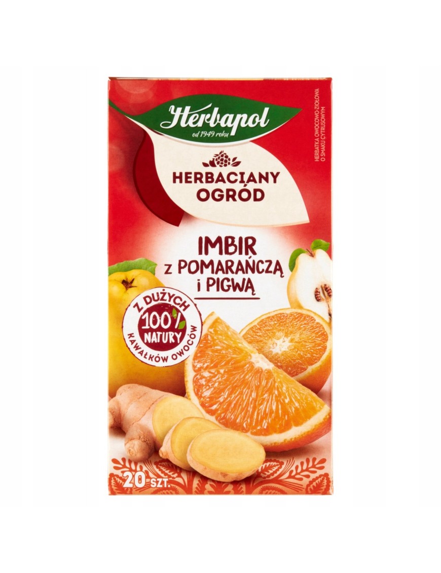 Herbapol imbir z pomarańczą i pigwą 50 g (20x25g)