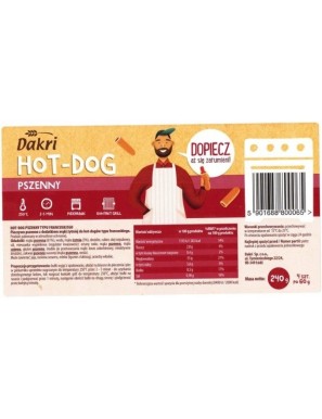 Hot dog pszenny 240g(4x60g) Dakri