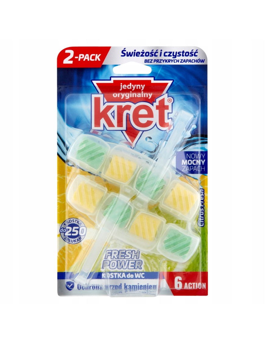 Kret Fresh Power Citrus Fresh Kostka do WC 2 x 40g