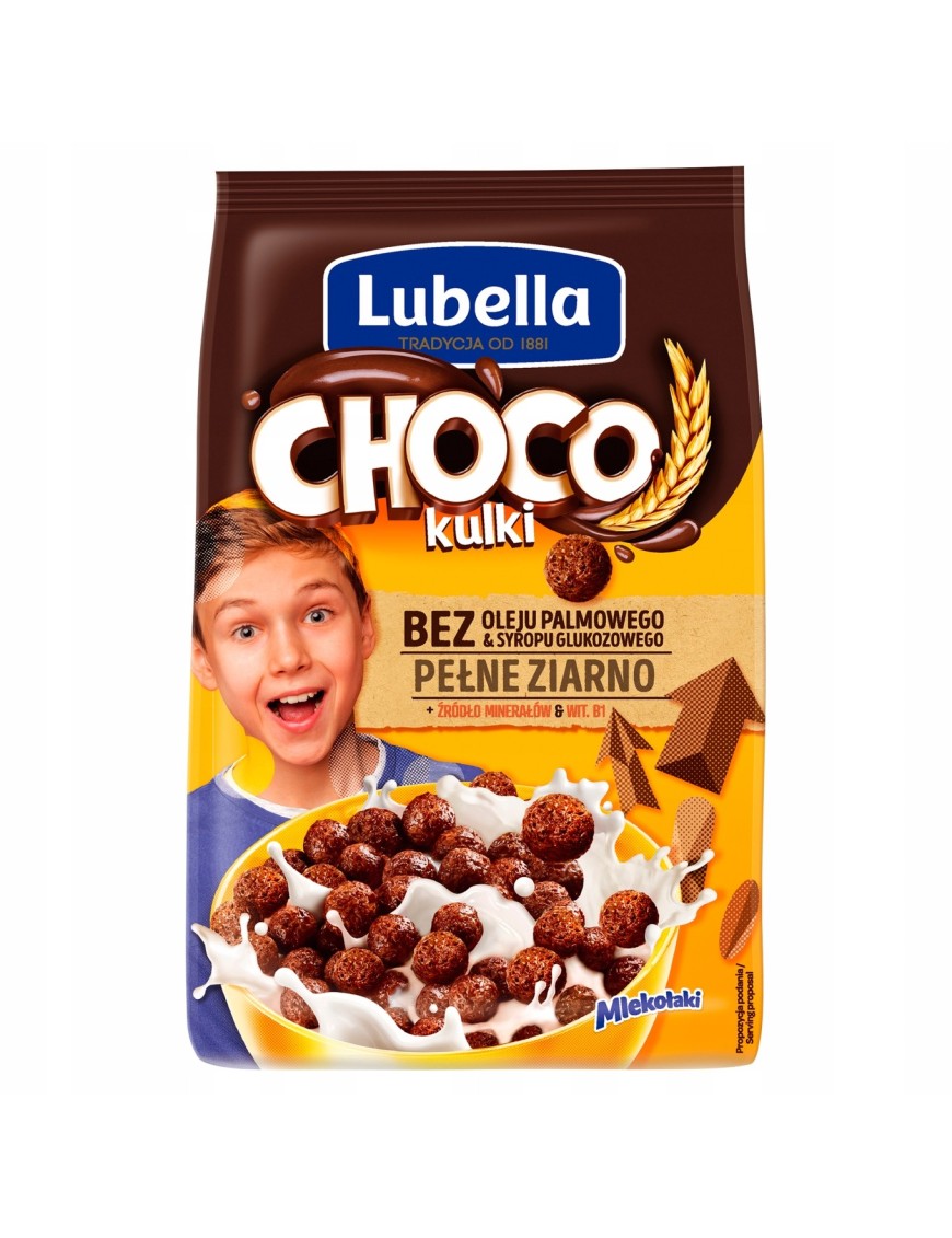 Lubella Mlekołaki Choco kulki czekoladowe 500 g