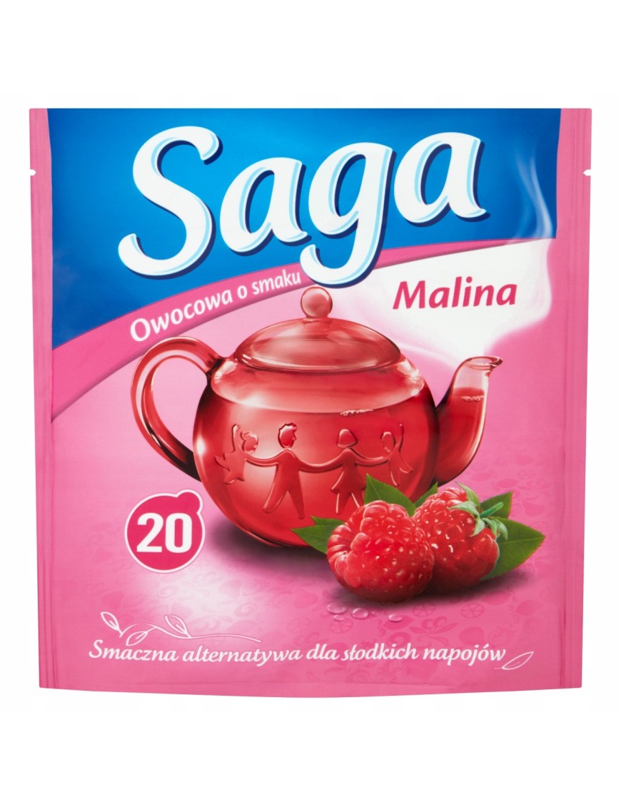 Saga Herbatka owocowa o smaku malina 34 g 20T