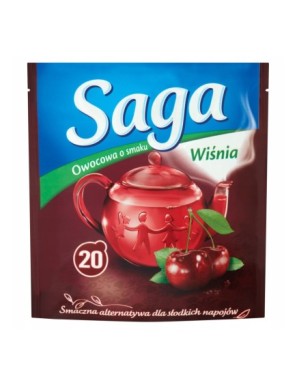 Saga Herbatka owocowa o smaku wiśnia 34 g 20T