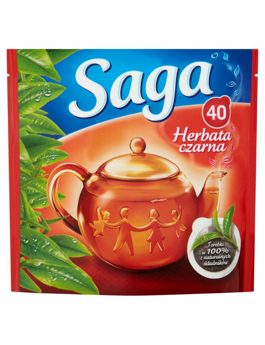 Saga Herbata czarna 56 g (40 torebek)
