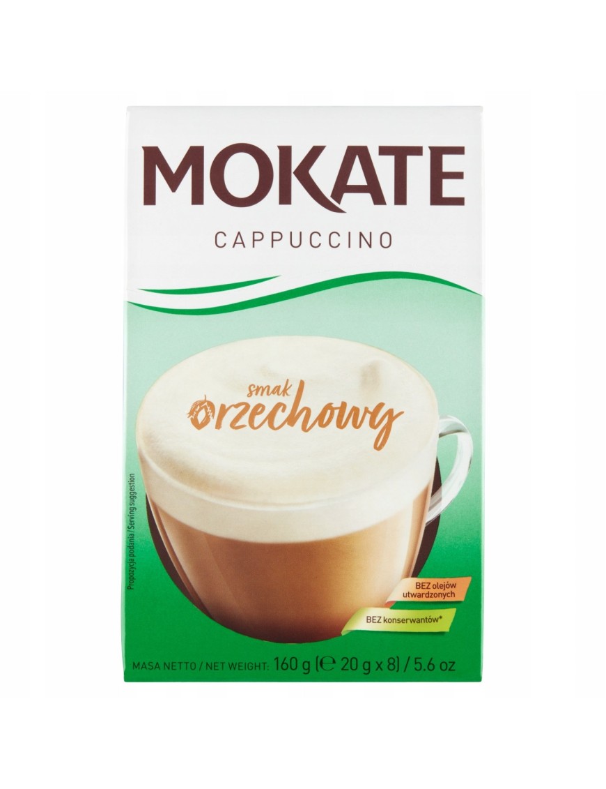 Mokate Cappuccino smak orzechowy 160g