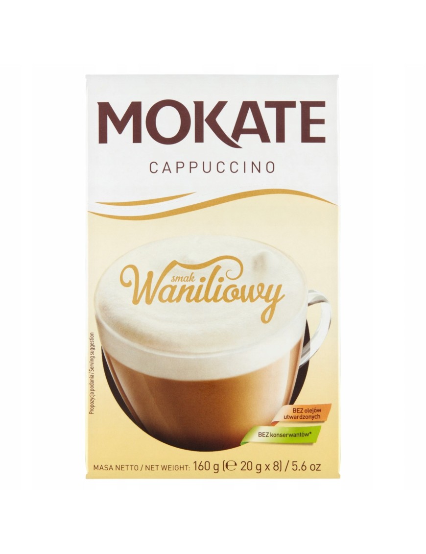 Mokate Cappuccino smak waniliowy 160g