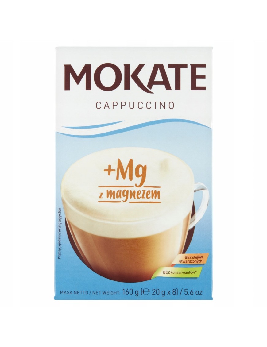 Mokate Cappuccino z magnezem 160 g (8 x 20 g)