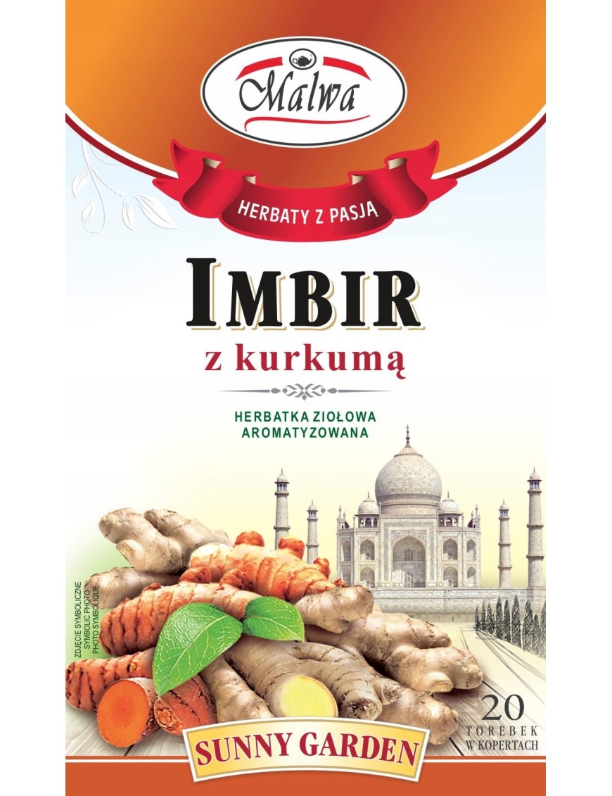 Malwa Sunny Garden Imbir z kurkumą herbatka 40 g