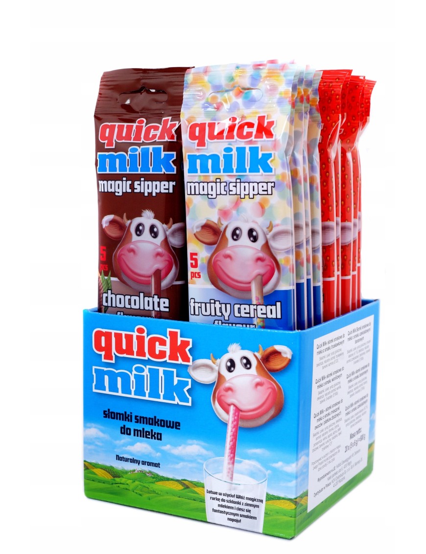 Felfoldi Quick Milk słomki do picia mleka smakowe