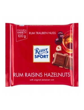 Ritter Sport z rodzynkami w rumie i orzechami 100g