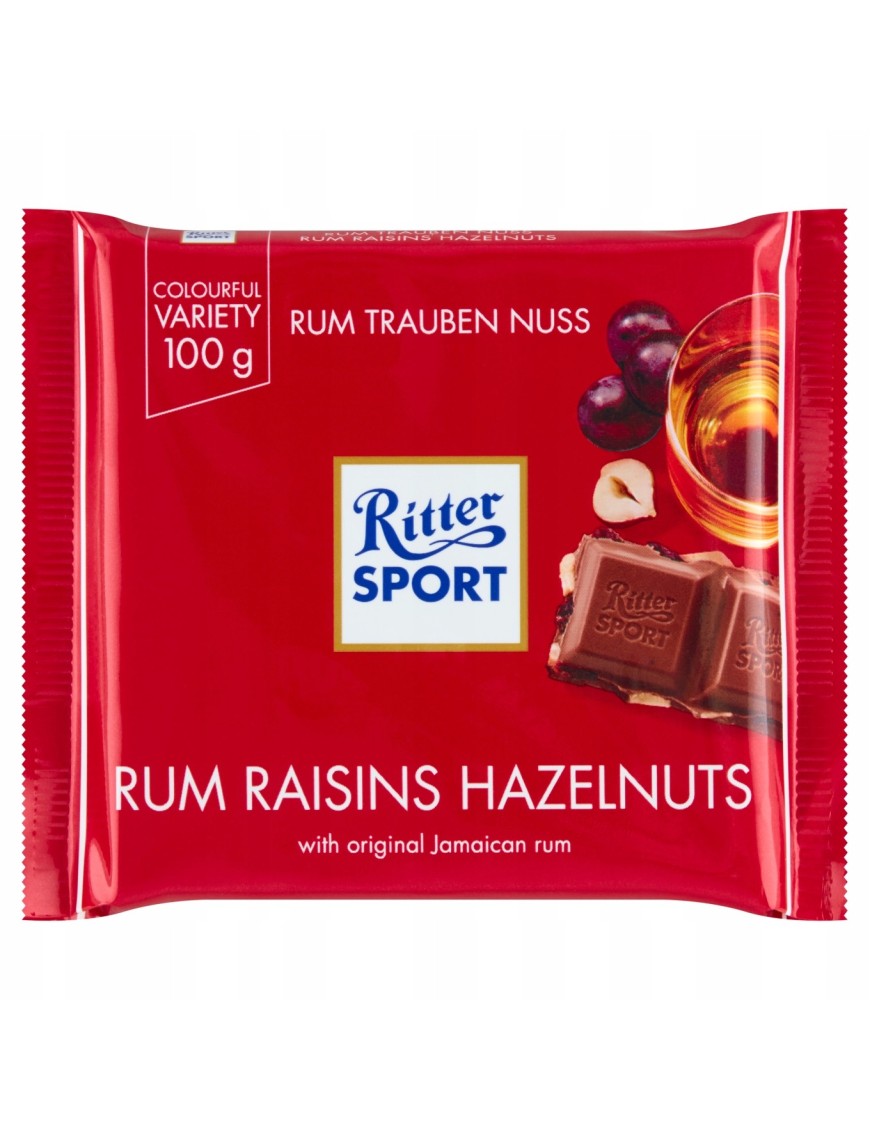 Ritter Sport z rodzynkami w rumie i orzechami 100g