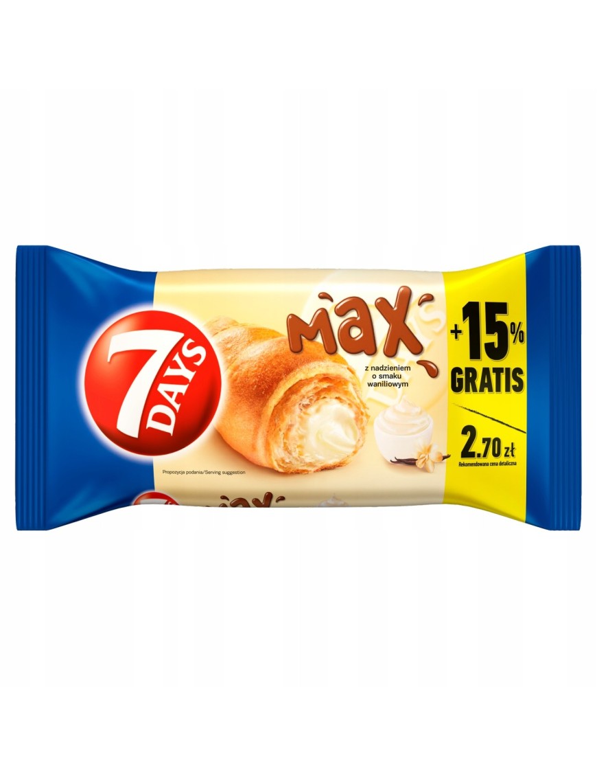 7 Days Max Croissant z nadzieniem waniliowym 110 g