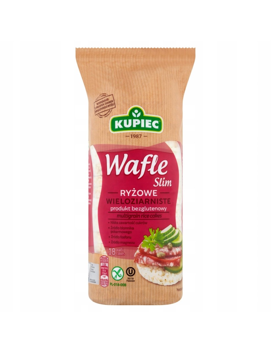 Kupiec Slim Wafle ryżowe wieloziarniste 90 g 18szt