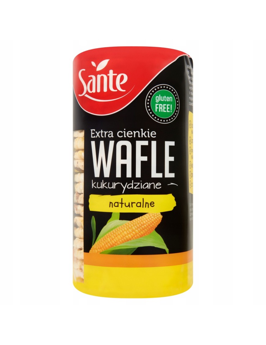 Sante Extra wafle kukurydziane naturalne 120 g