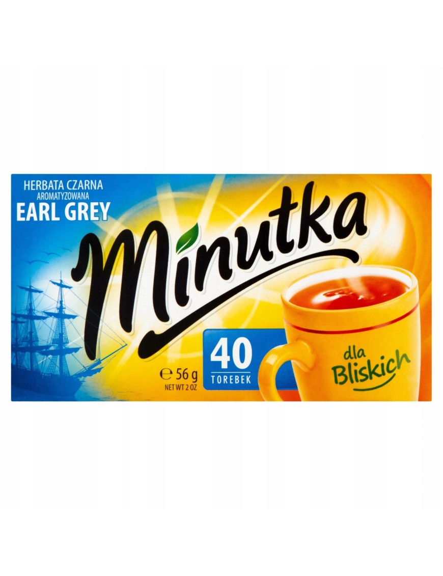 Minutka Earl Grey Herbata czarna 56 g (40 torebek)