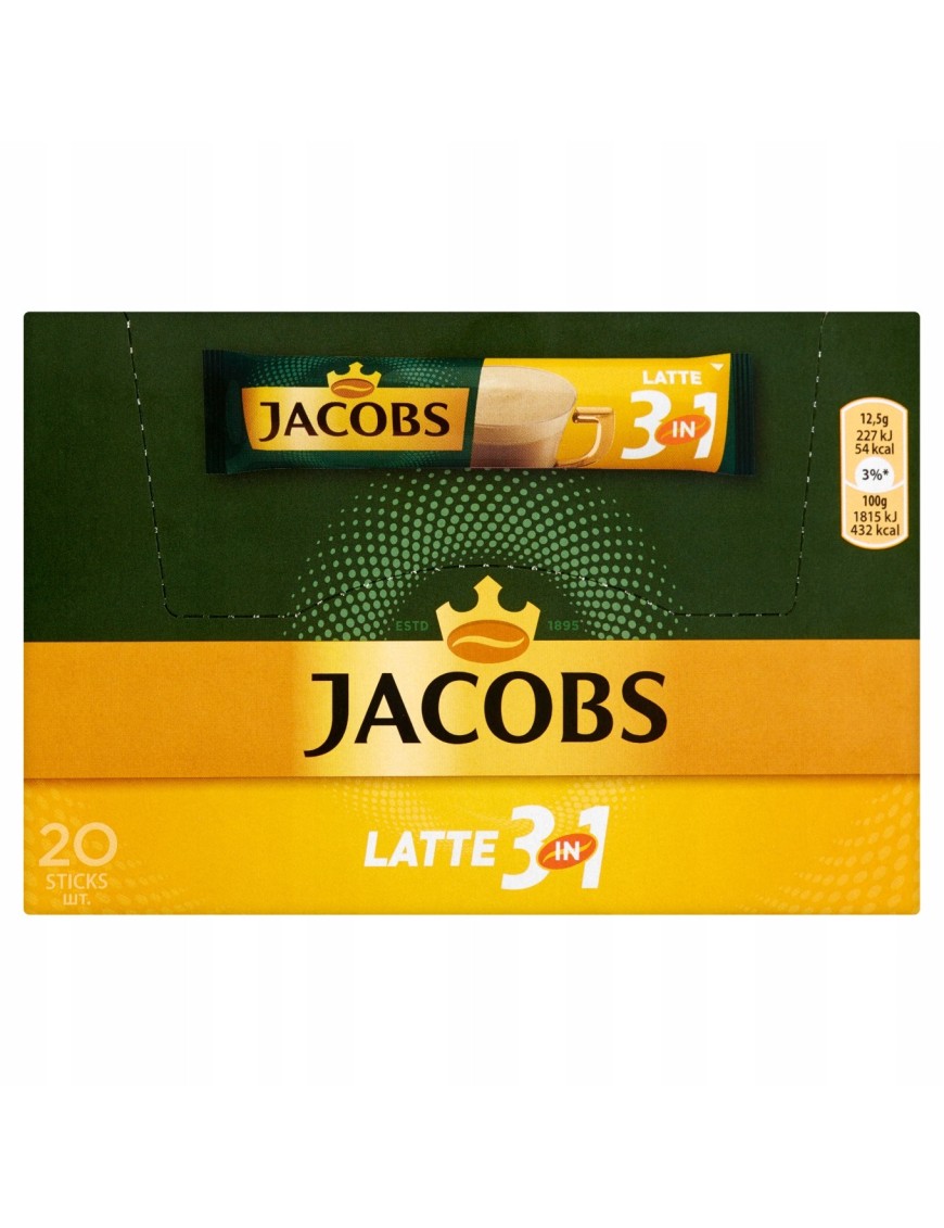Jacobs Latte 3in1 Rozpuszczalny napój kawowy 250 g