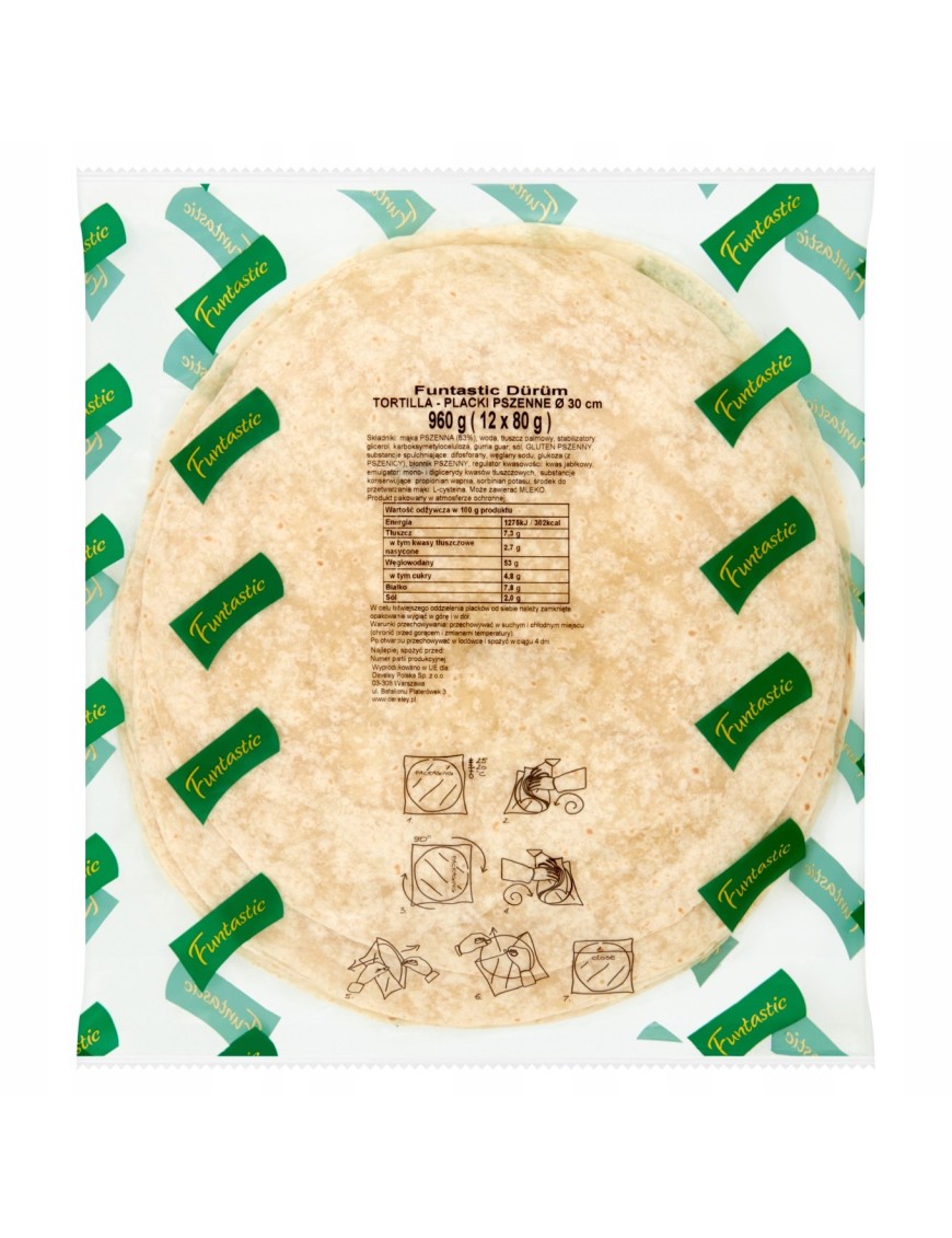 Funtastic Tortilla Placki pszenne 960 g (12 sztuk)