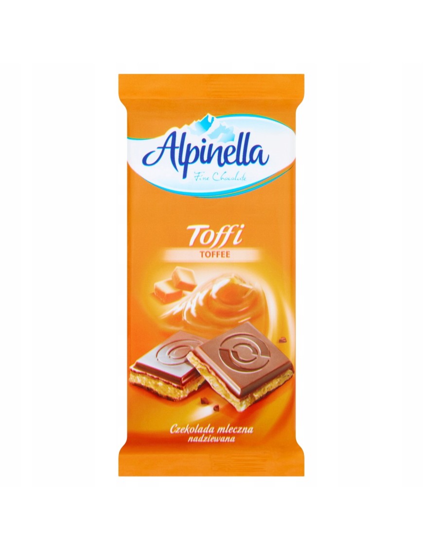 Alpinella Czekolada mleczna nadziewana toffi 100 g