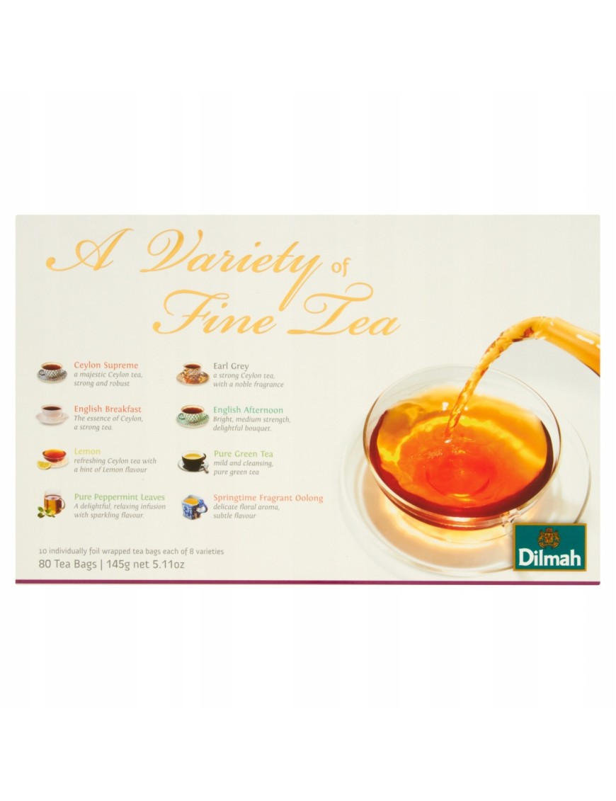 Dilmah A Variety of Fine Tea Zestaw 145g 80T