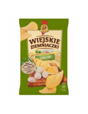 Wiejskie Ziemniaczki Chipsy o smaku cebulki 130 g