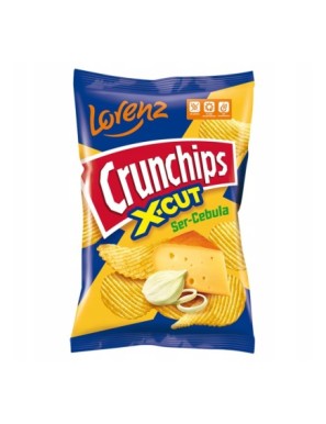 Crunchips X-Cut Chipsy o smaku ser-cebula 140 g