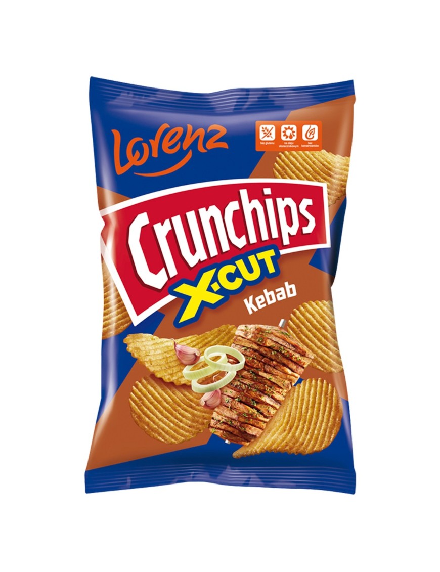 Crunchips X-Cut Chipsy o smaku kebab 140 g