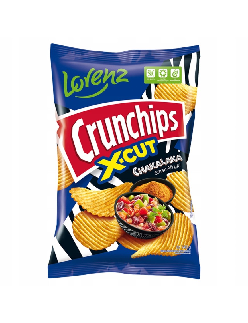 Crunchips X-Cut Chipsy o smaku chakalaka 140 g
