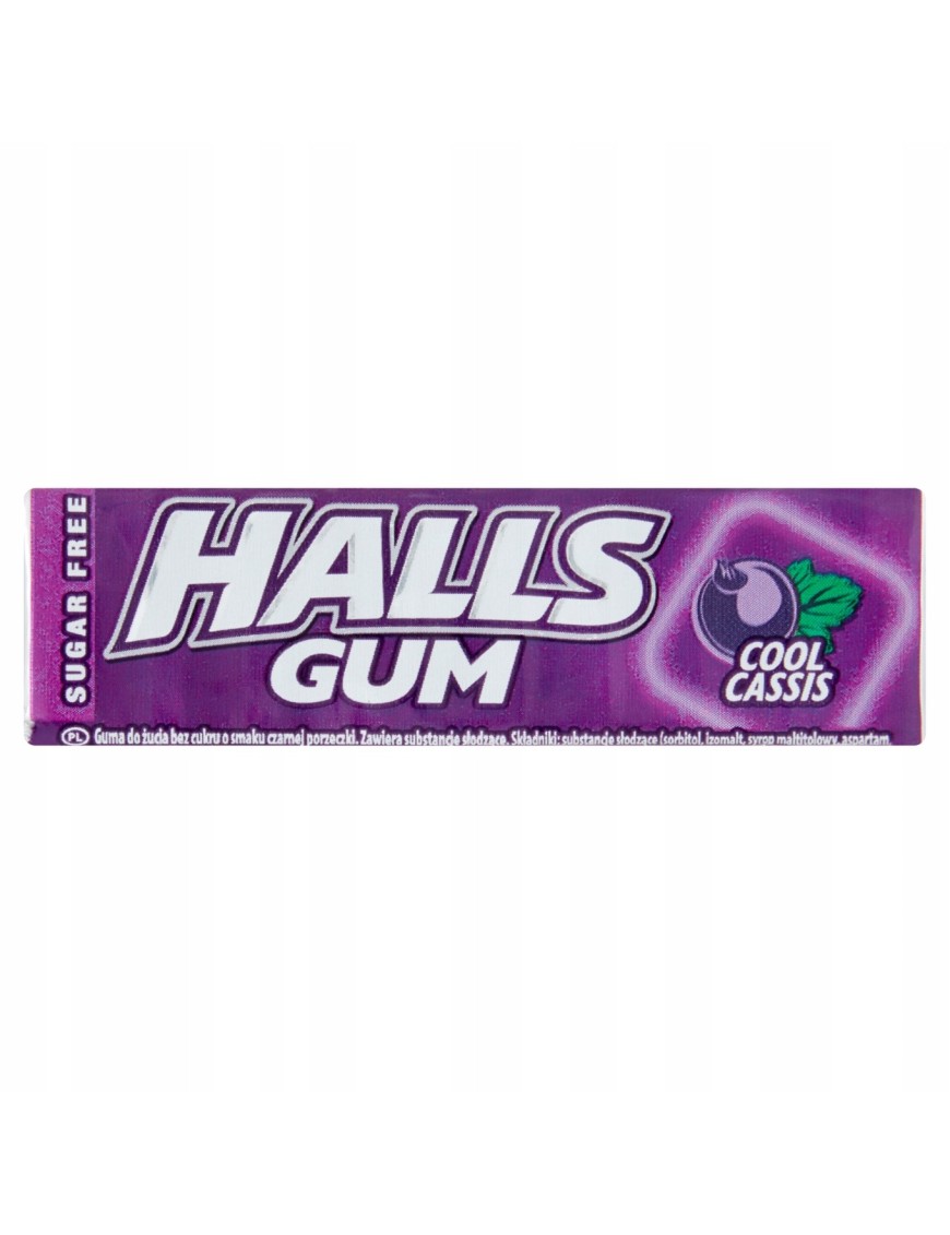 Halls Gum Guma do żucia o smaku czarnej porzeczki