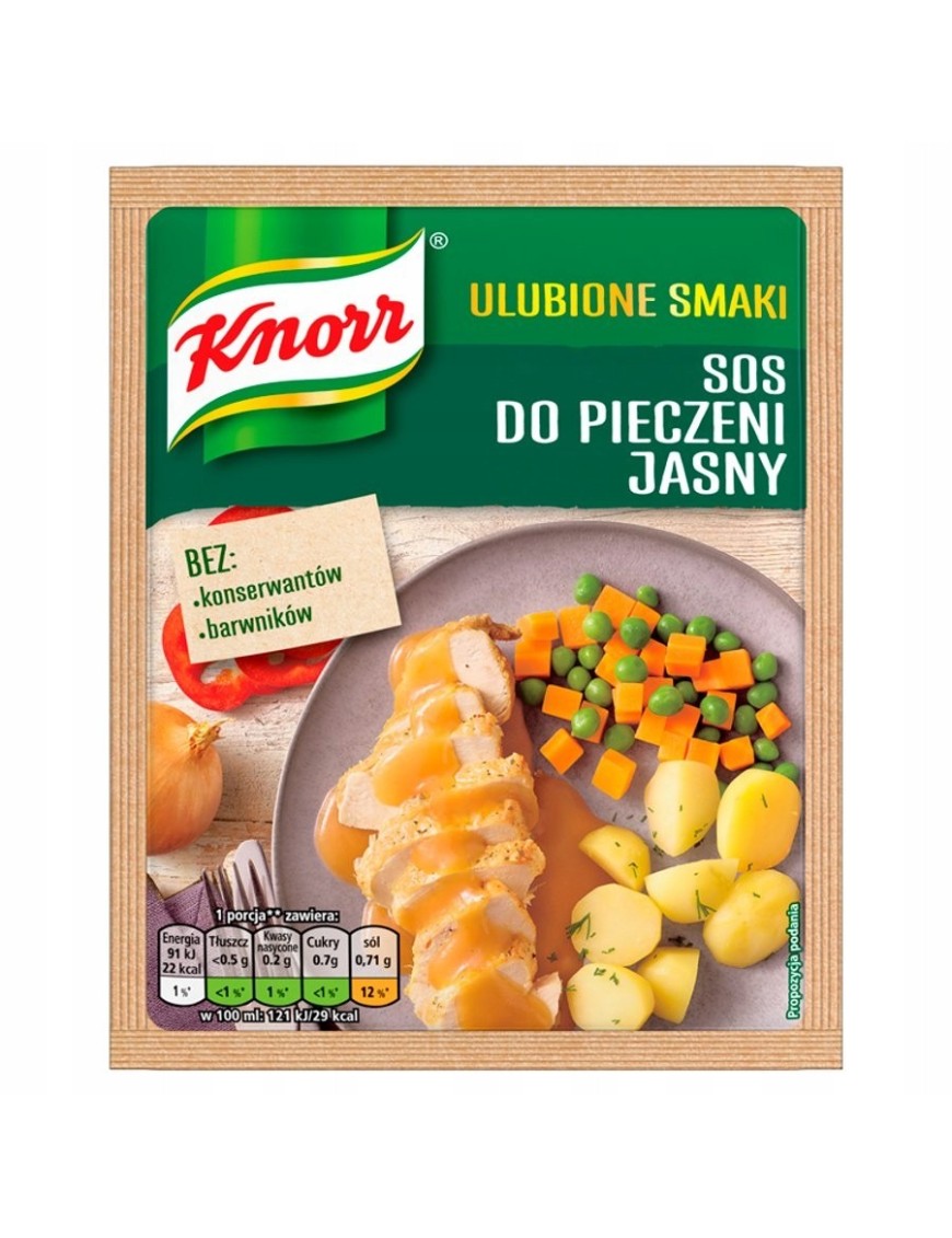 Knorr Domowe Smaki Sos do pieczeni jasny 25 g